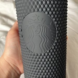 Matte Black Studded Starbucks Tumbler